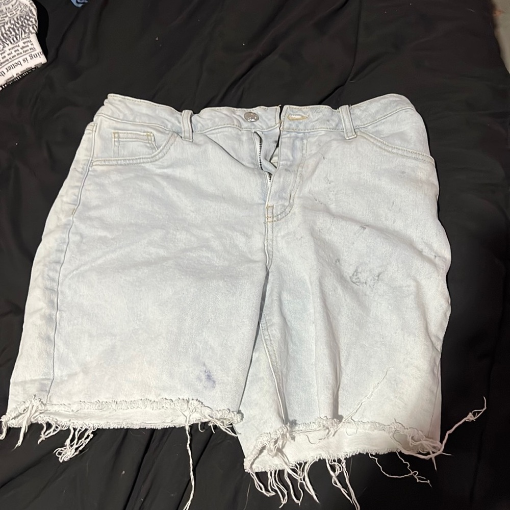High rise jean shorts